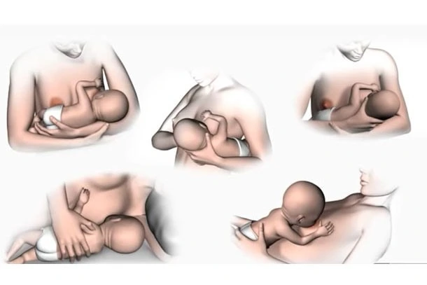 پوزیشن های مختلف برای شیر دادن نوزاد
